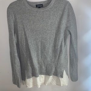 TOPSHOP grey knit sweater